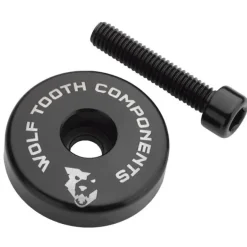 Wolf Tooth Ultralight Stem Cap with Integrated 5mm Spacer - Black
