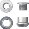 Wolf Tooth 1x Chainring Bolt Set - 6mm Dual Hex Fittings Set/4 Raw Silver