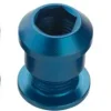 Wolf Tooth 1x Chainring Bolt Set - 6mm Dual Hex Fittings Set/5 Blue