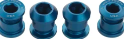 Wolf Tooth 1x Chainring Bolt Set - 6mm Dual Hex Fittings Set/4 Blue