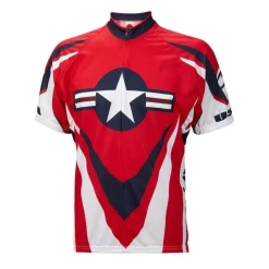 World Jerseys Men's USA Ride Free Road Bike Jersey